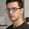 GLD-CLR(11) Irayz Classic Round Sunglasses - Gold Clear