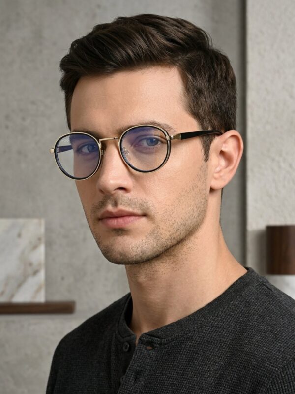 GLD-CLR(11) Irayz Classic Round Sunglasses - Gold Clear