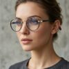 GLD-CLR(12) Irayz Classic Round Sunglasses - Gold Clear