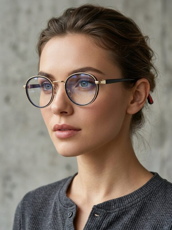 GLD-CLR(12) Irayz Classic Round Sunglasses - Gold Clear