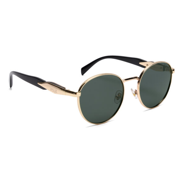 GOLD GREEN (1) IRAYZ Round Metal Sunglasses – Gold Green