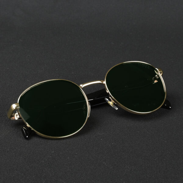 GOLD GREEN (6) IRAYZ Round Metal Sunglasses – Gold Green
