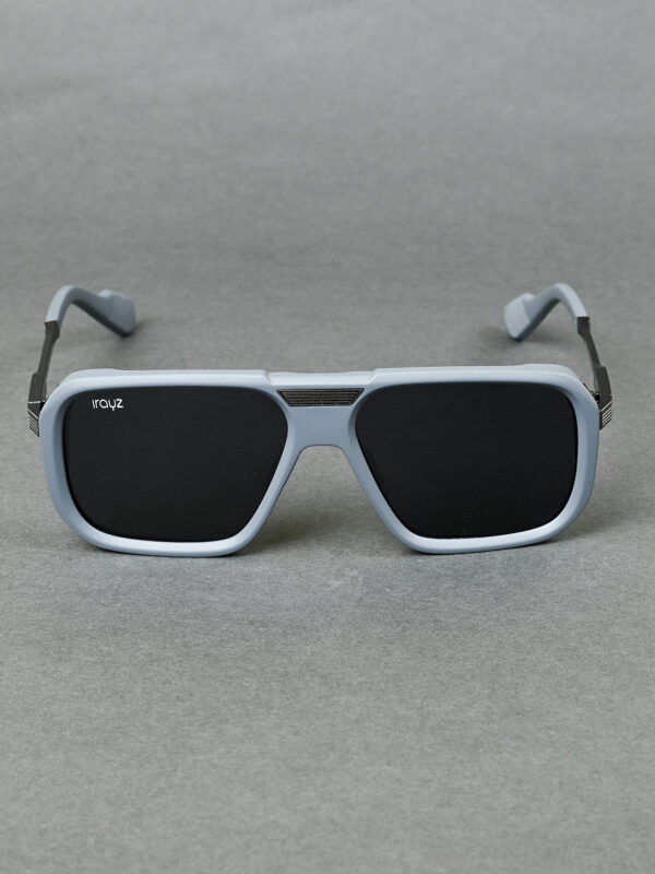 GRY-BLK (1) Irayz Square Polarized Premium Sunglasses - Grey Black