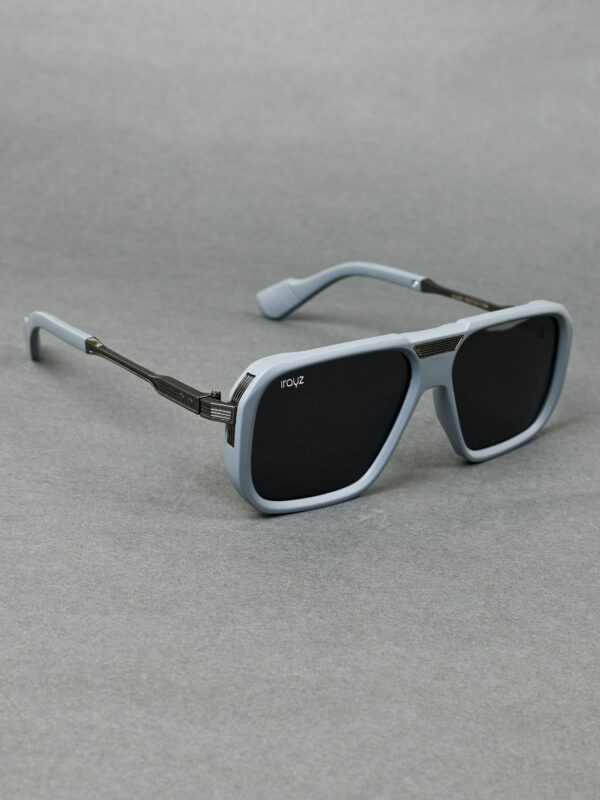 GRY-BLK (2) Irayz Square Polarized Premium Sunglasses - Grey Black