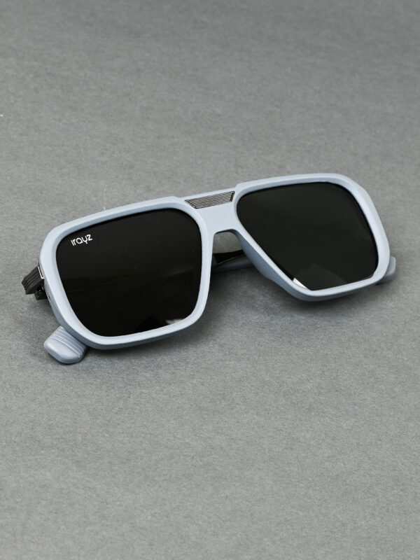 GRY-BLK (5) Irayz Square Polarized Premium Sunglasses - Grey Black