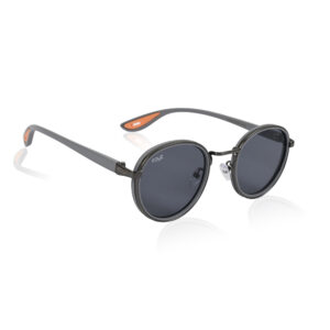 GRY-BLK Irayz Classic Round Sunglasses - Grey Black