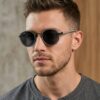 Irayz Classic Round Sunglasses - Grey Black