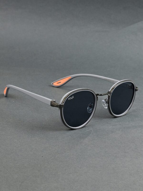Irayz Classic Round Sunglasses - Grey Black