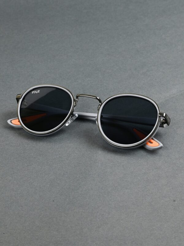 Irayz Classic Round Sunglasses - Grey Black