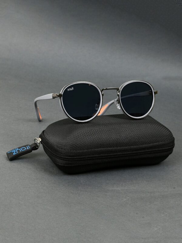 Irayz Classic Round Sunglasses - Grey Black