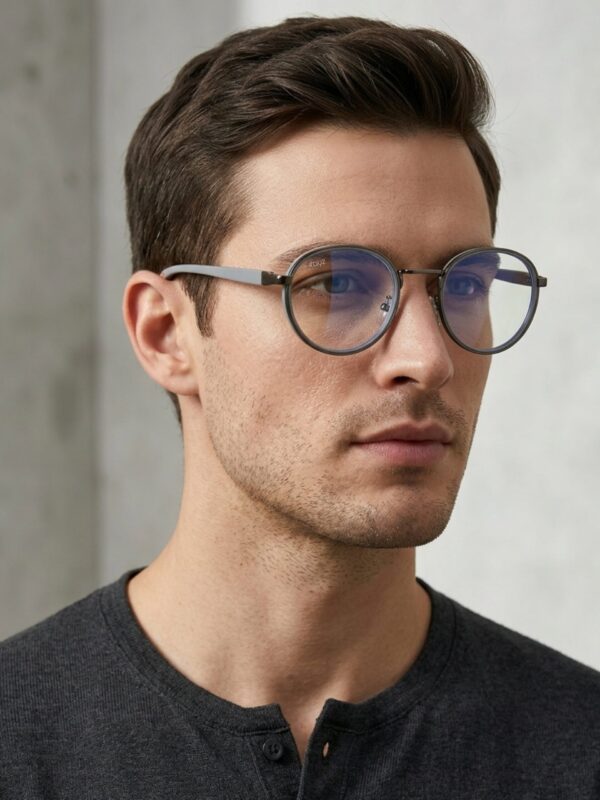 GRY-CLR(41) Irayz Classic Round Sunglasses - Grey Clear