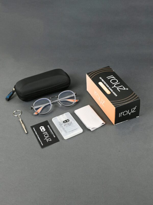 GRY-CLR(50) Irayz Classic Round Sunglasses - Grey Clear