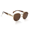 IRAYZ Round Metal Sunglasses – Gold Brown