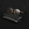 IRAYZ Round Metal Sunglasses – Gold Brown