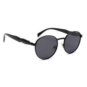 IRAYZ Round Metal Sunglasses – Classic Black
