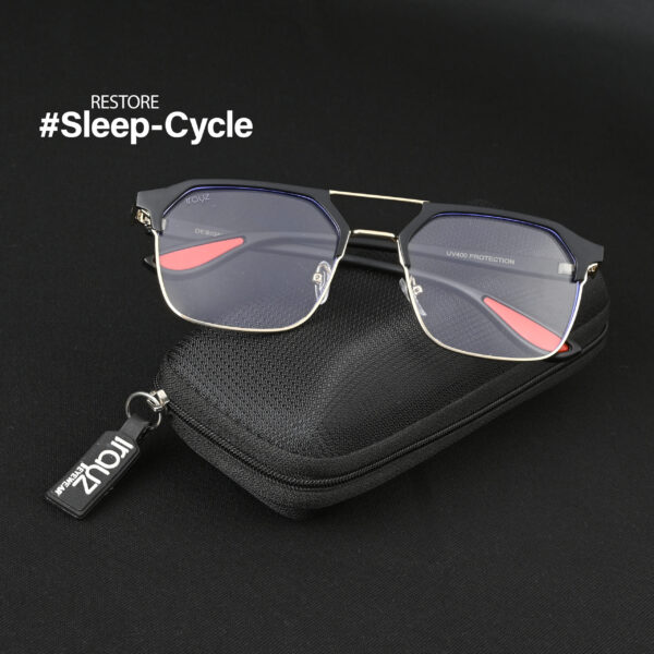 clear gold black (17) Irayz Blue Light Blocking Computer Glasses for Men & Women - Gold Clear