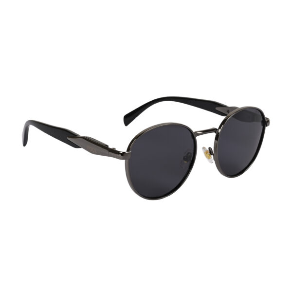 gUN bLACK (18) IRAYZ Round Metal Sunglasses – Steel Grey