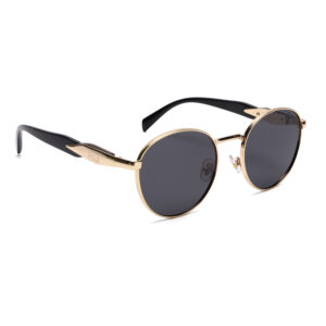 IRAYZ Round Metal Sunglasses – Gold Black