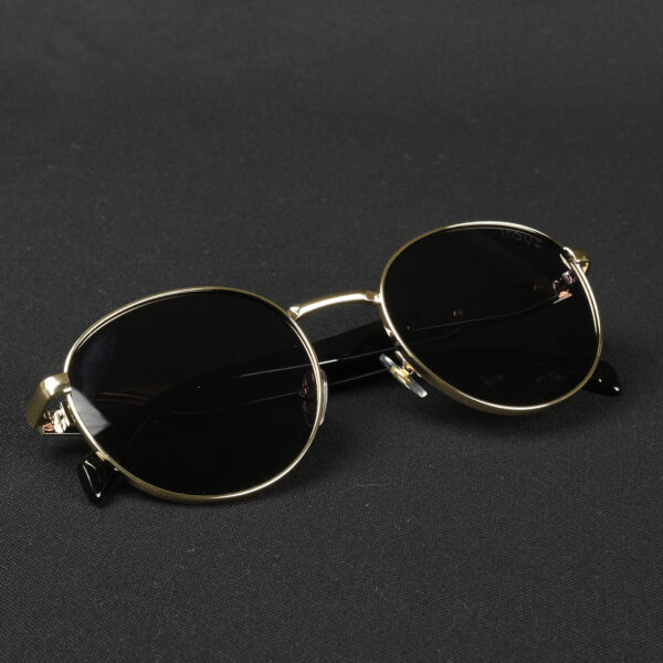 gold (11) IRAYZ Round Metal Sunglasses – Gold Black