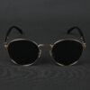 gold (3) IRAYZ Round Metal Sunglasses – Gold Black