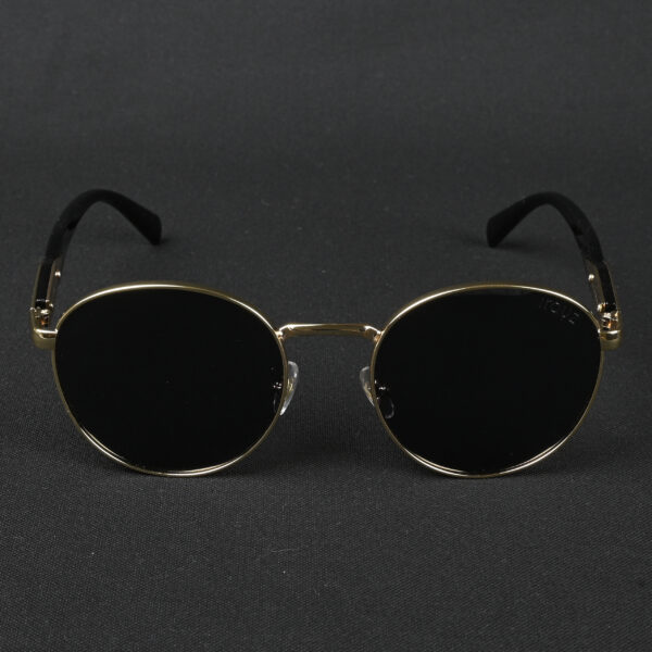 gold (3) IRAYZ Round Metal Sunglasses – Gold Black