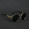 gold (5) IRAYZ Round Metal Sunglasses – Gold Black