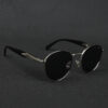 silver (20) IRAYZ Round Metal Sunglasses – Silver Black