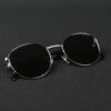 silver (23) IRAYZ Round Metal Sunglasses – Silver Black